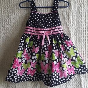 Bonnie Jean Dresses - Bonnie Jean Polka Dot Butterfly Print Dress Bonnie Jean Dresses - Bonnie Jean Polka Dot Butterfly Print Dress